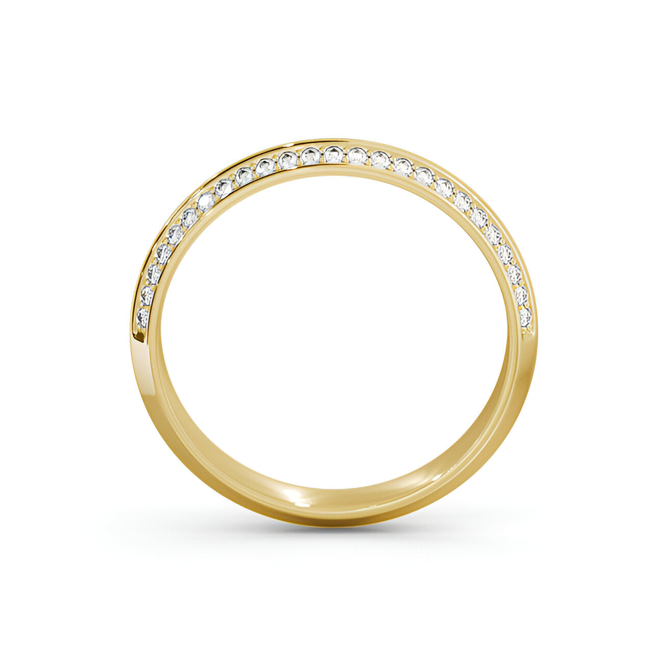 14kt Yellow Gold .50ctw Half Eternity Knife Edge Lab Grown Diamond Ring