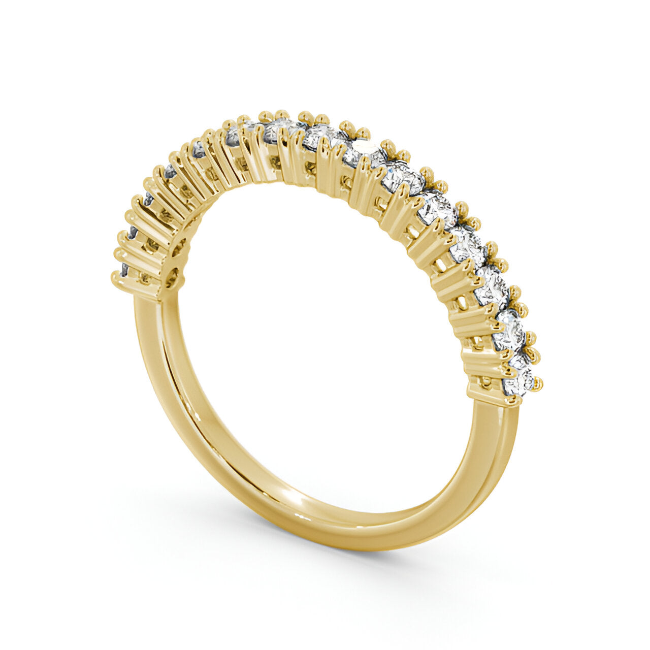 14kt Yellow Gold .30ctw Half Eternity Round Lab Grown Diamond Ring