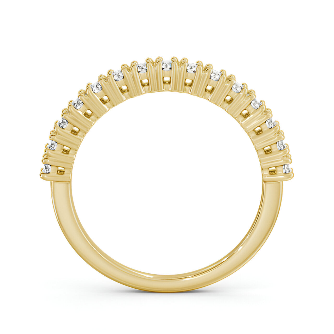 14kt Yellow Gold .30ctw Half Eternity Round Lab Grown Diamond Ring
