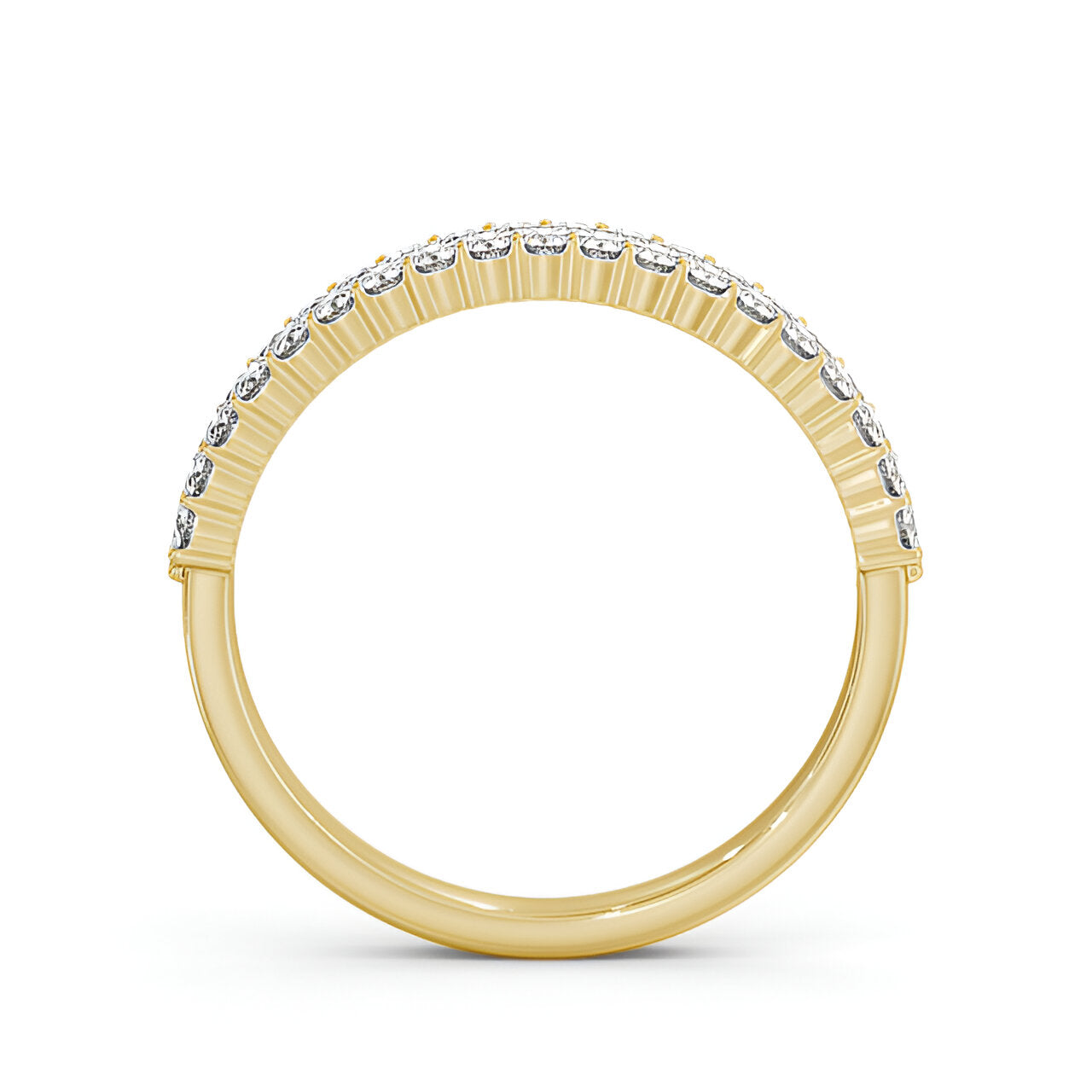 14kt Yellow Gold .40ctw Half Eternity Round Lab Grown Diamond Ring