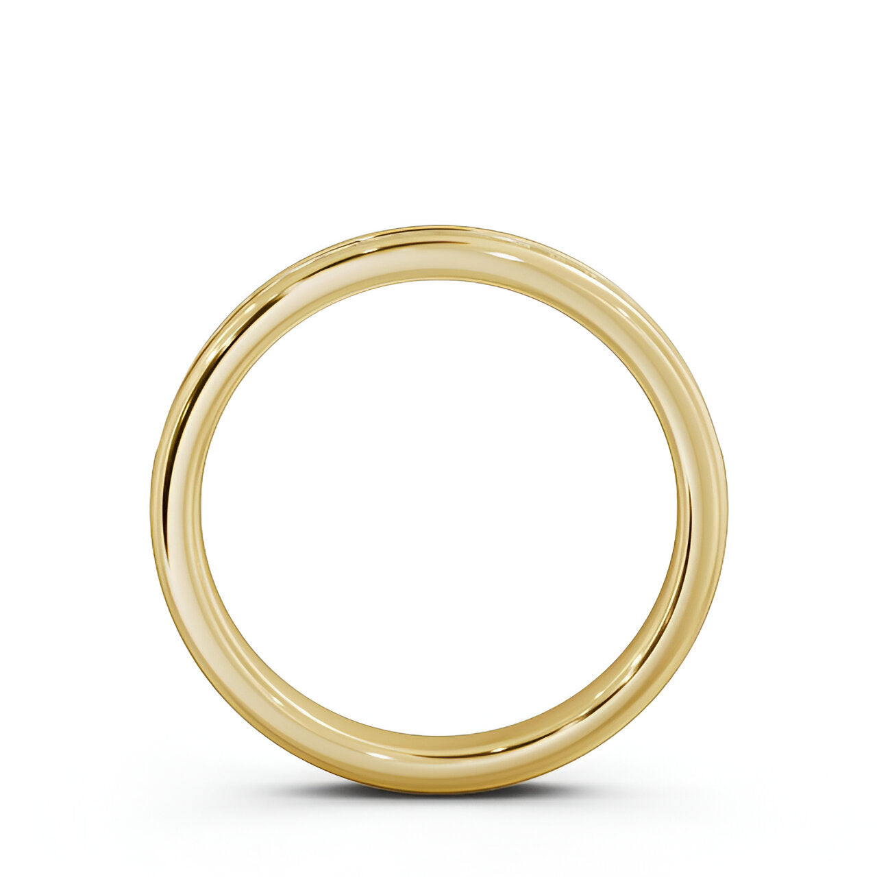 14kt Yellow Gold .15ctw Half Eternity Round Lab Grown Diamond Ring