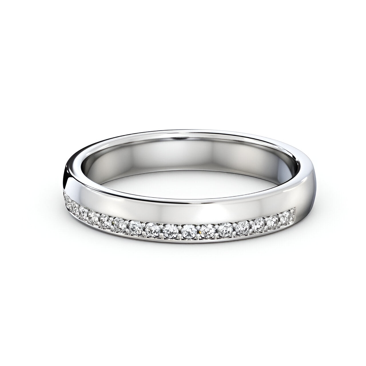 14kt White Gold .35ctw Half Eternity Round Lab Grown Diamond Ring