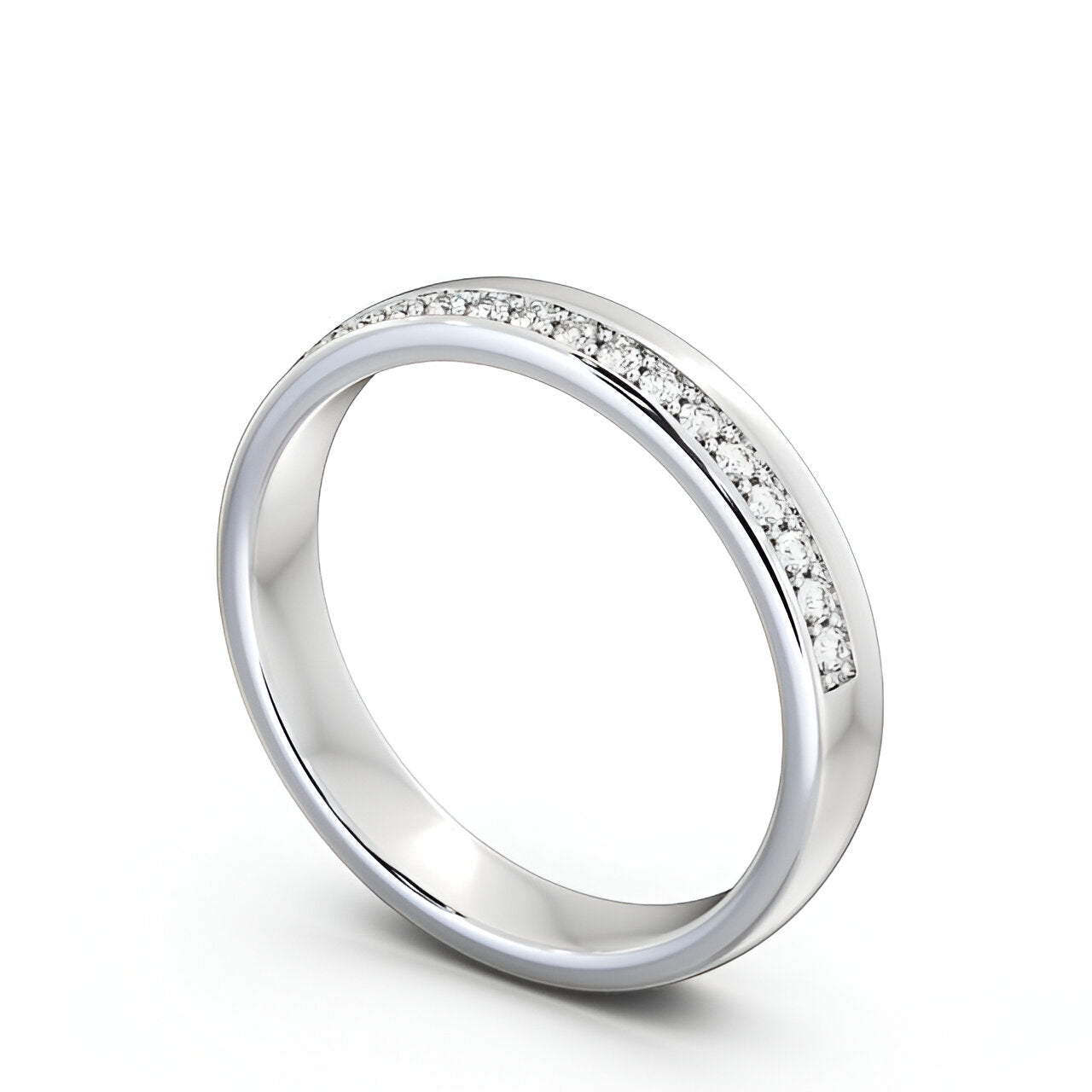 14kt White Gold .35ctw Half Eternity Round Lab Grown Diamond Ring