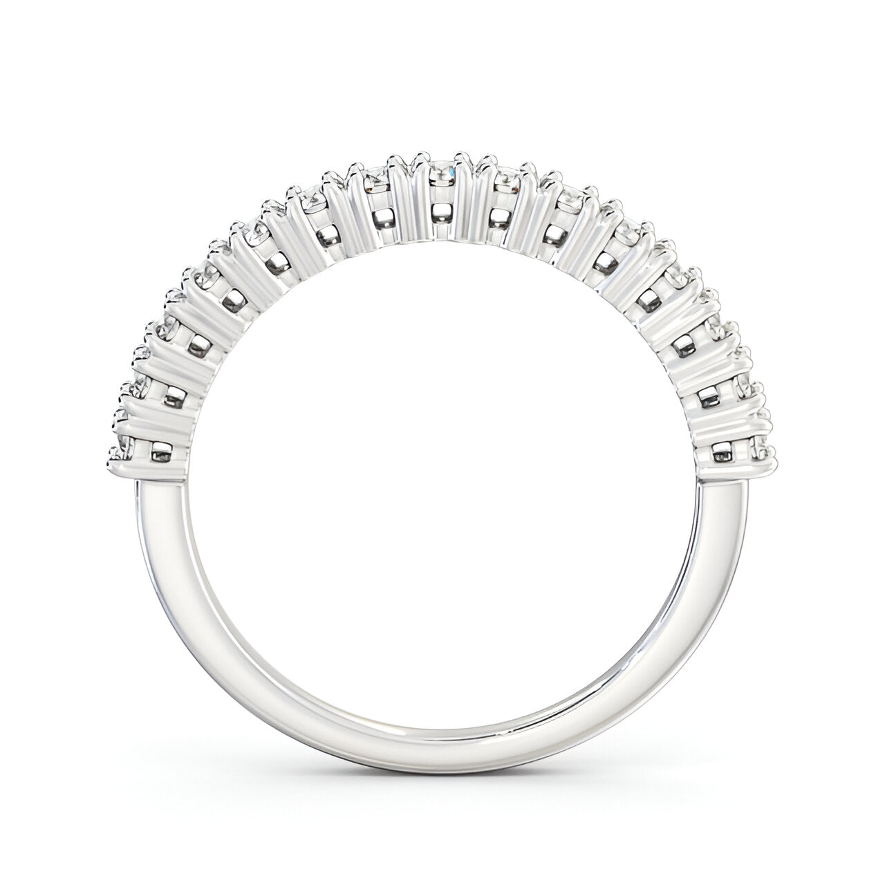 14kt White Gold .30ctw Half Eternity Round Lab Grown Diamond Ring
