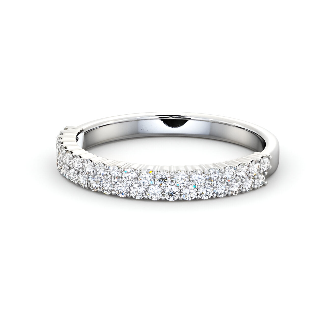 14kt White Gold .40ctw Half Eternity Round Lab Grown Diamond Ring