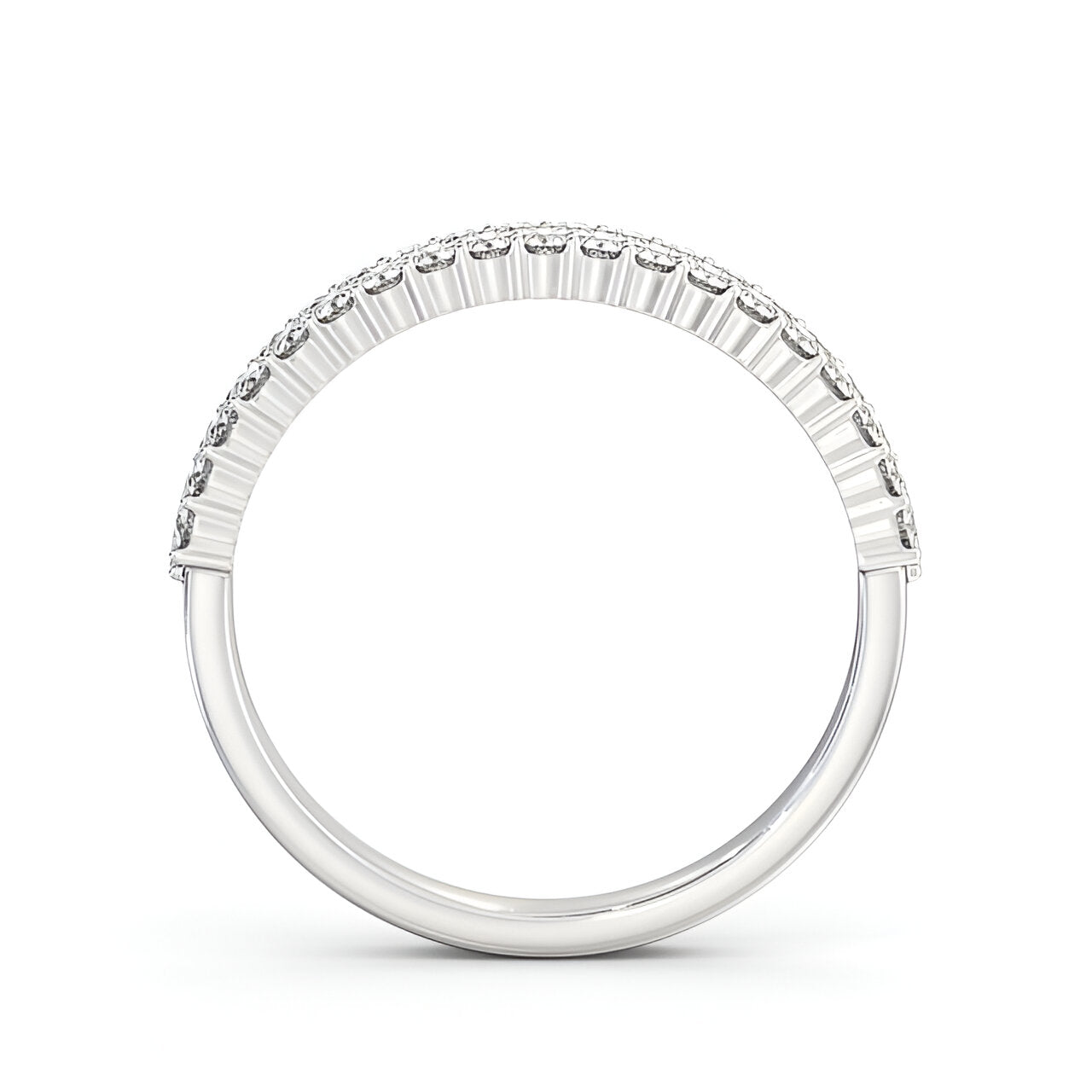 14kt White Gold .40ctw Half Eternity Round Lab Grown Diamond Ring