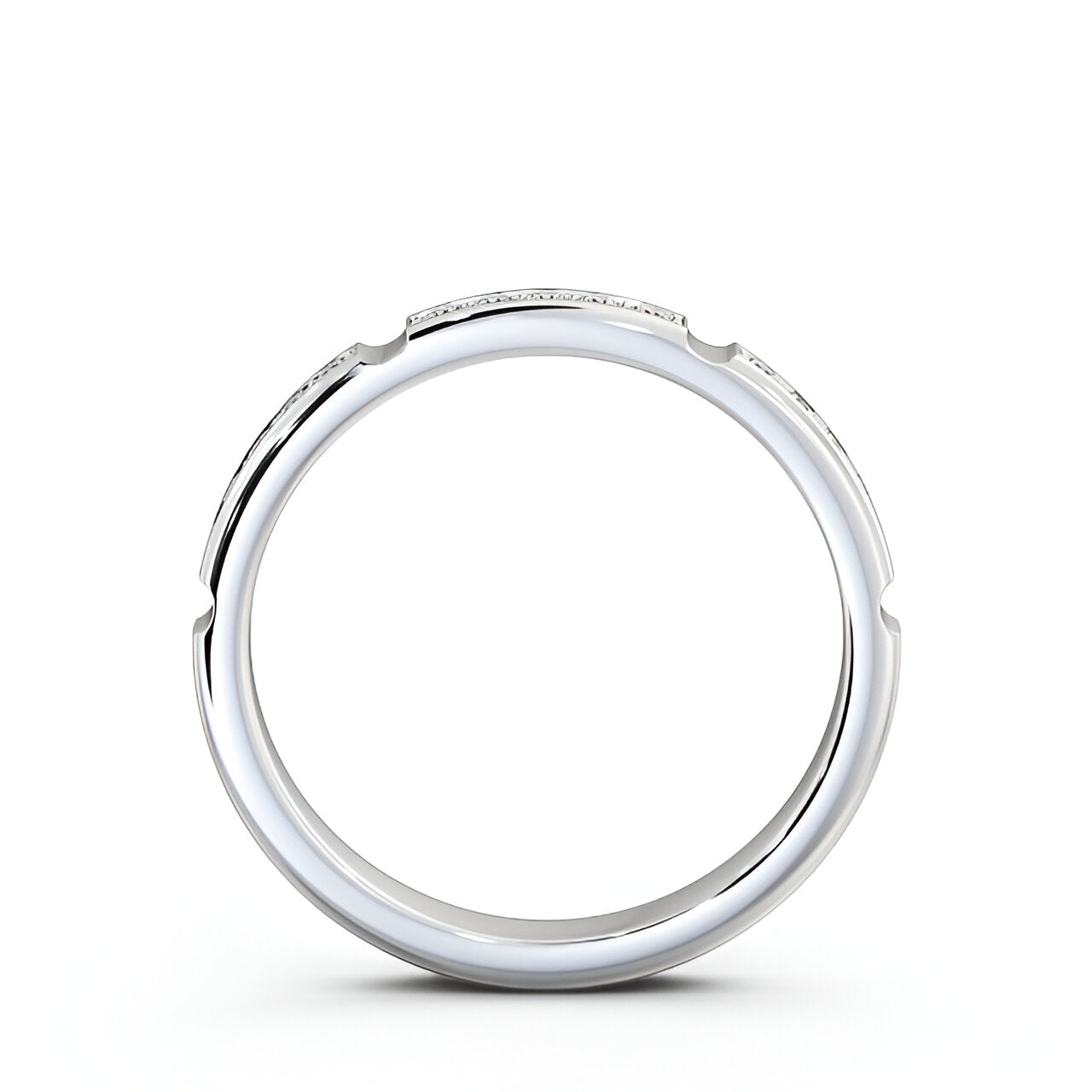 14kt White Gold .25ctw Half Eternity Round Lab Grown Diamond Ring