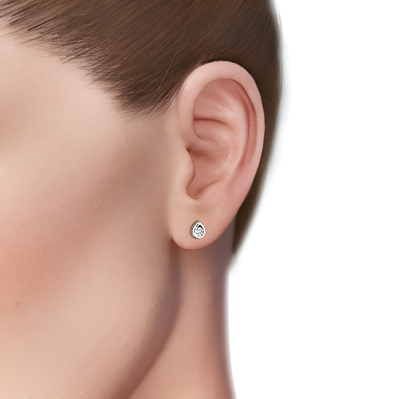 14kt White Gold 0.30ctw Lab Grown Round Diamond Stud Earrings