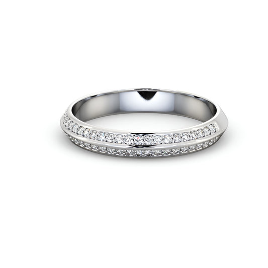 14kt White Gold .50ctw Half Eternity Round Lab Grown Diamond Ring