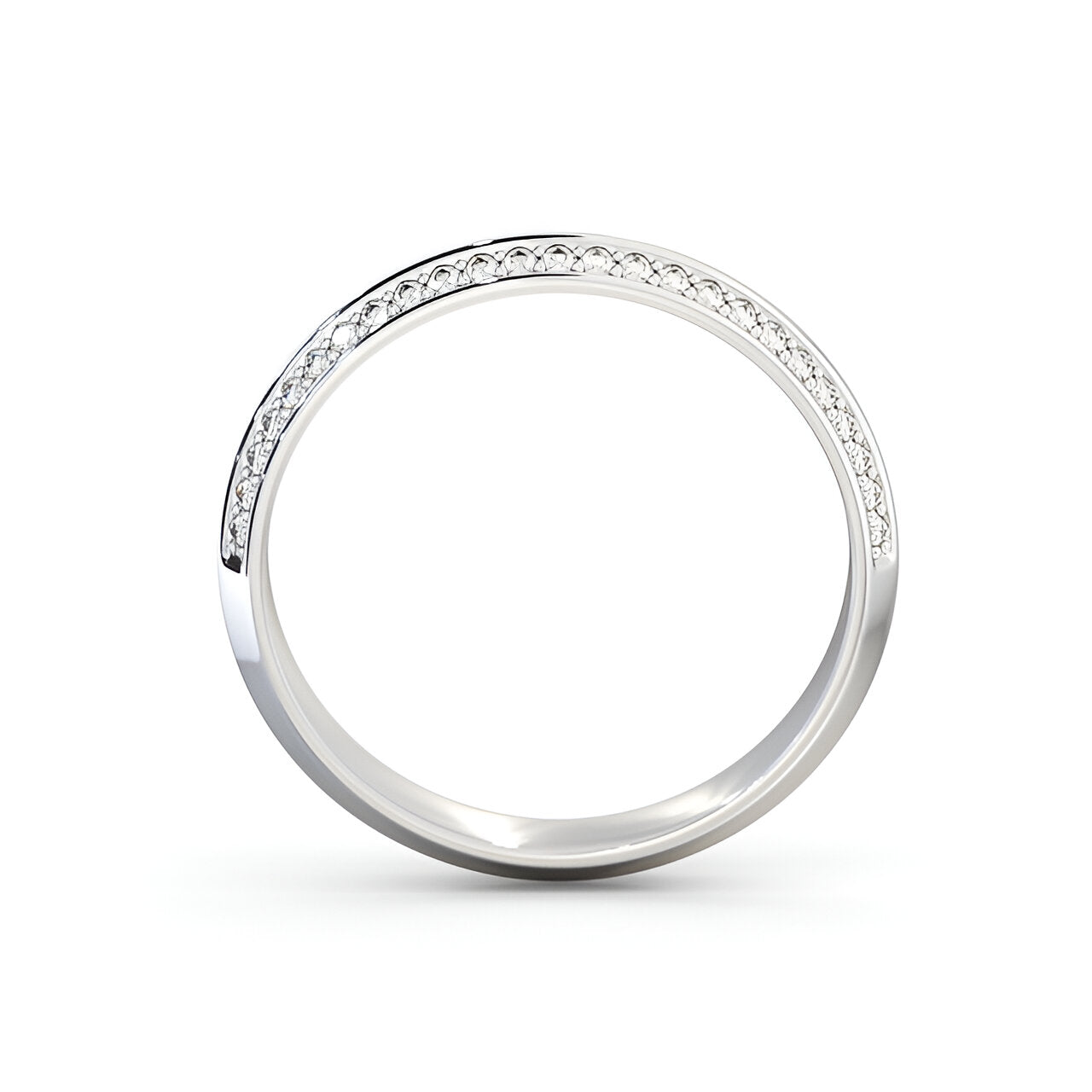 14kt White Gold .50ctw Half Eternity Round Lab Grown Diamond Ring