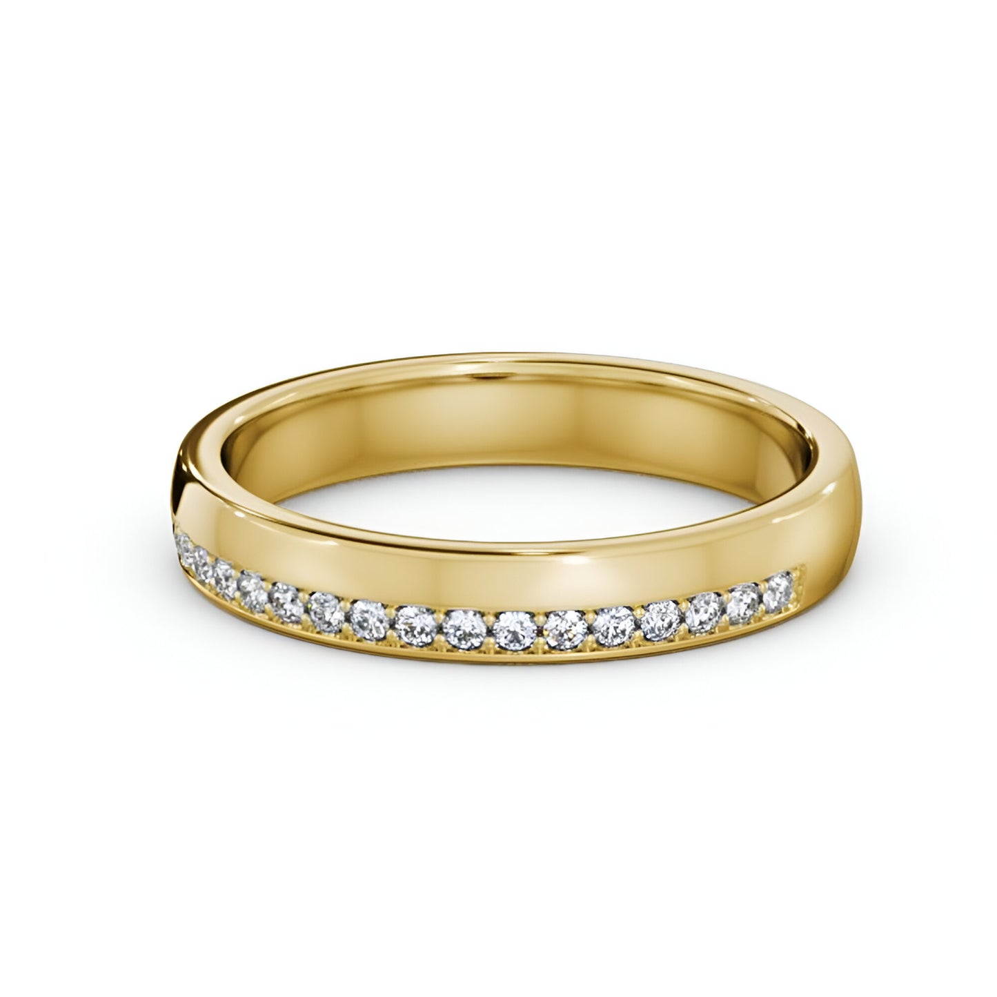 14kt Yellow Gold .35ctw Half Eternity Round Lab Grown Diamond Ring
