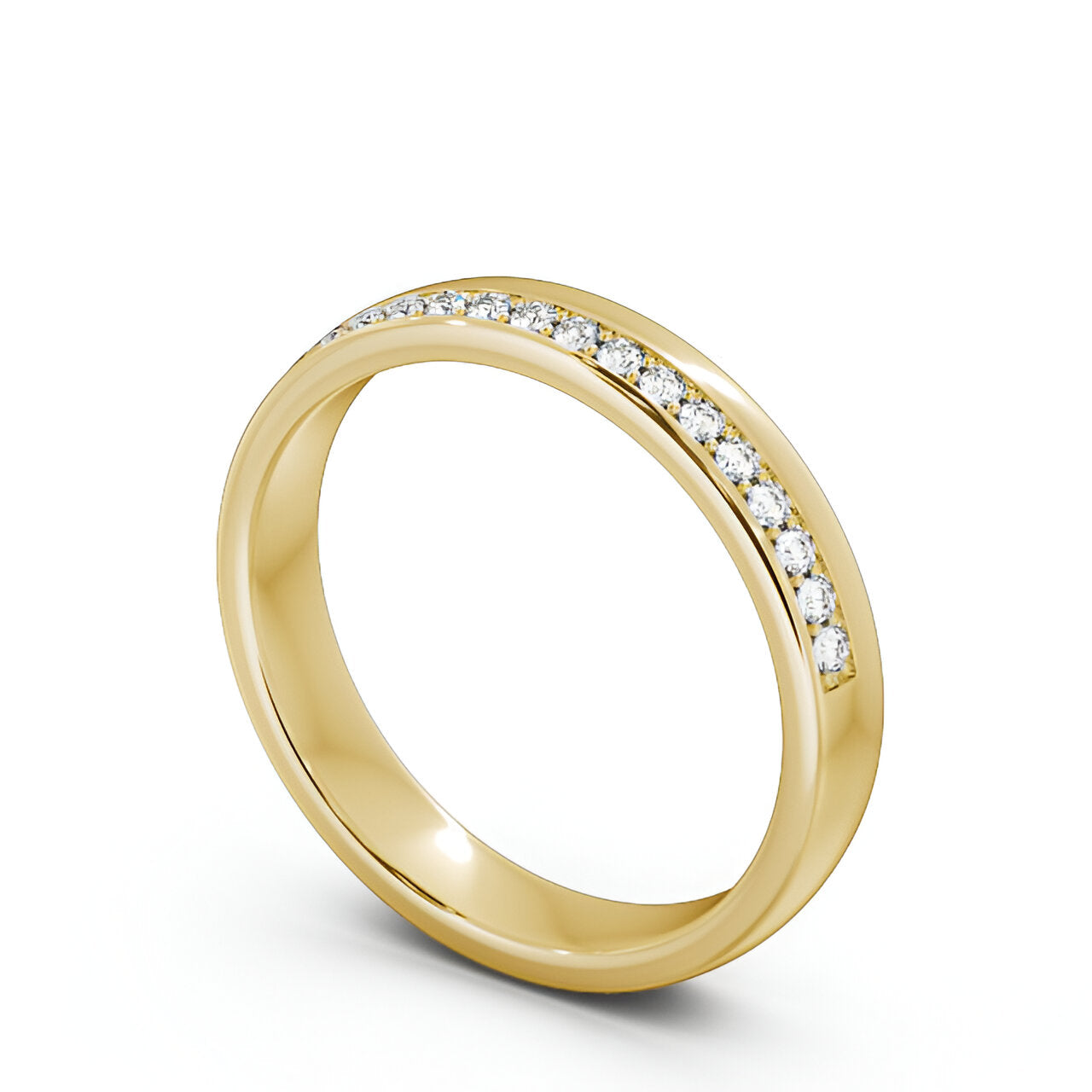 14kt Yellow Gold .35ctw Half Eternity Round Lab Grown Diamond Ring