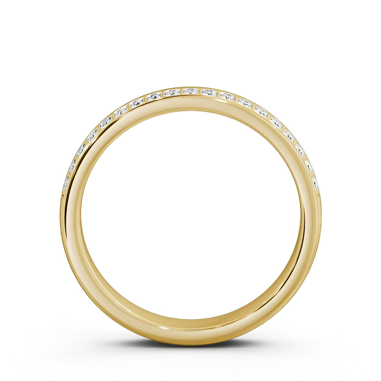 14kt Yellow Gold .35ctw Half Eternity Round Lab Grown Diamond Ring