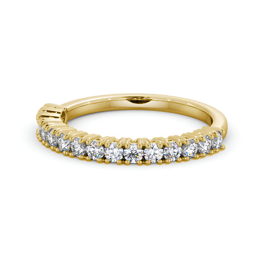 14kt Yellow Gold .30ctw Half Eternity Round Lab Grown Diamond Ring