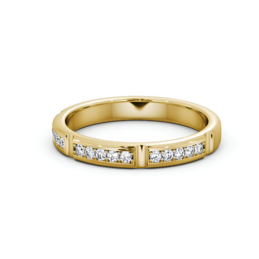 14kt Yellow Gold .25ctw Half Eternity Round Lab Grown Diamond Ring