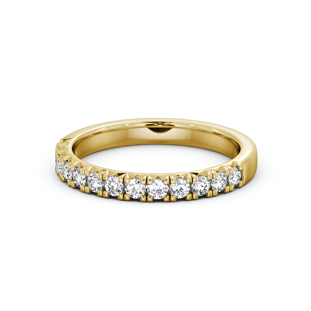 14kt Yellow Gold .20ctw Half Eternity Round Lab Grown Diamond Ring