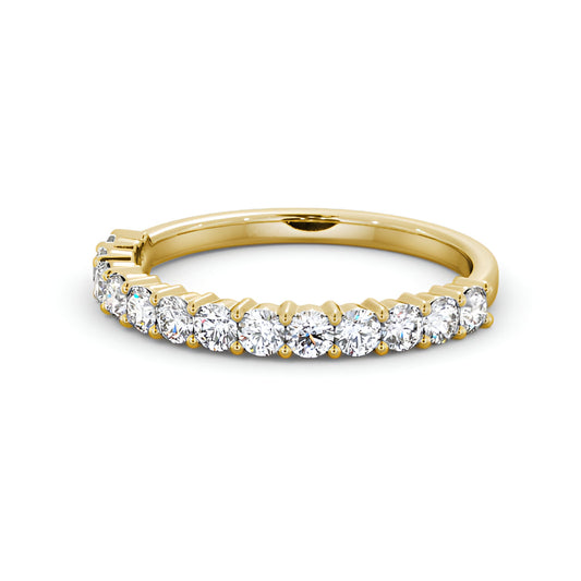 14kt Yellow Gold .30ctw Half Eternity Round Lab Grown Diamond Ring