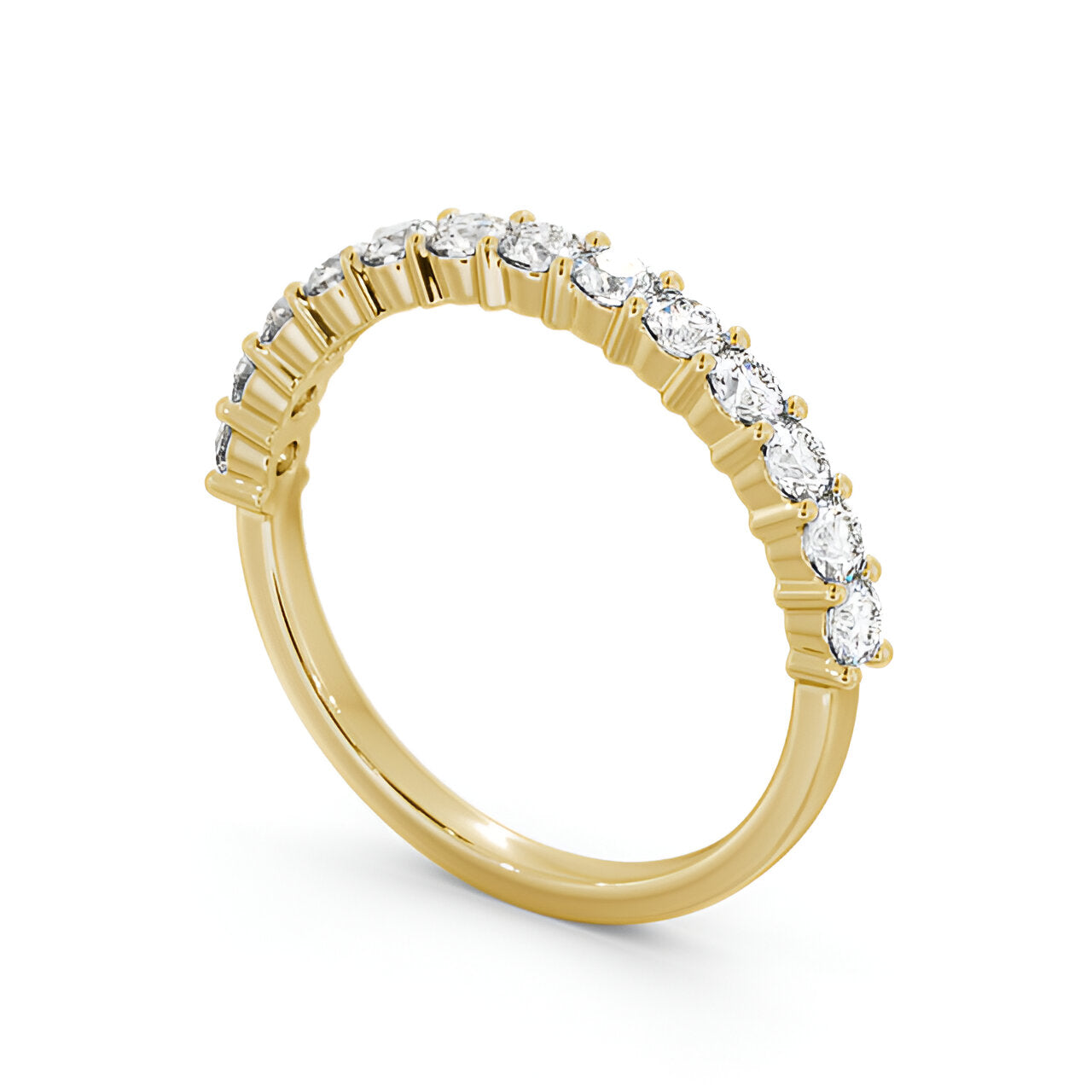 14kt Yellow Gold .30ctw Half Eternity Round Lab Grown Diamond Ring