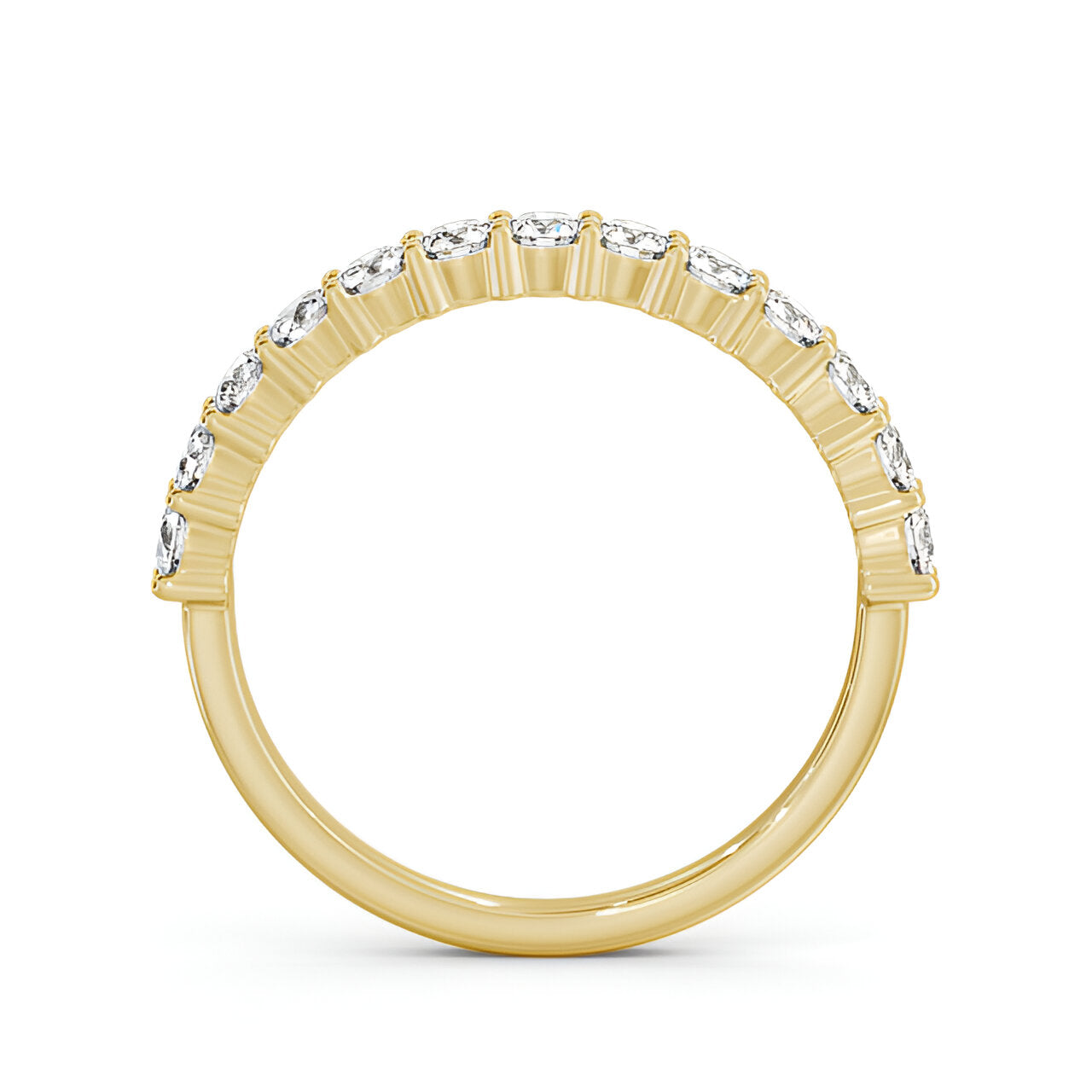 14kt Yellow Gold .30ctw Half Eternity Round Lab Grown Diamond Ring