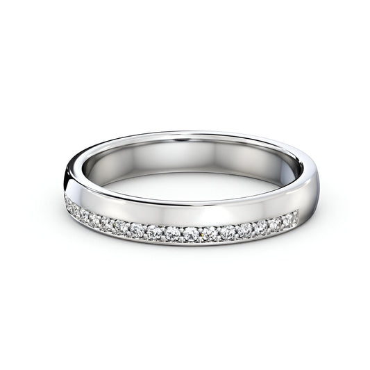 14kt White Gold .35ctw Half Eternity Round Lab Grown Diamond Ring