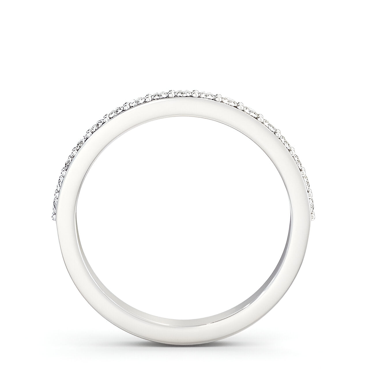 14kt White Gold .25ctw Half Eternity Round Lab Grown Diamond Ring