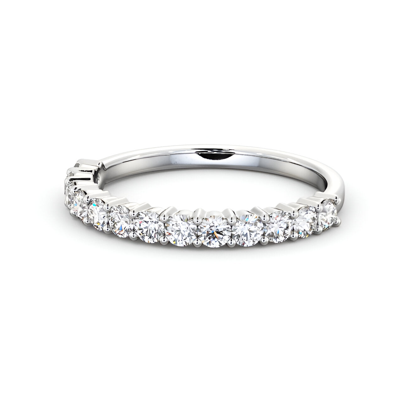 14kt White Gold .30ctw Half Eternity Round Lab Grown Diamond Ring