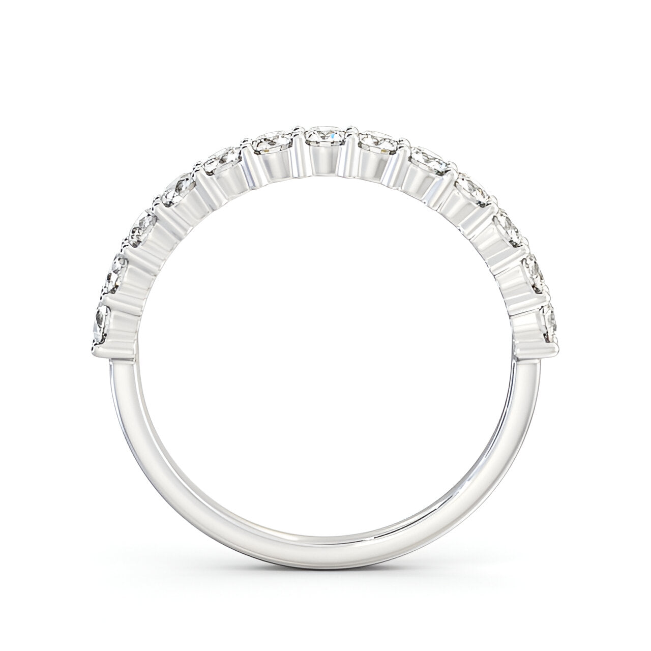 14kt White Gold .30ctw Half Eternity Round Lab Grown Diamond Ring