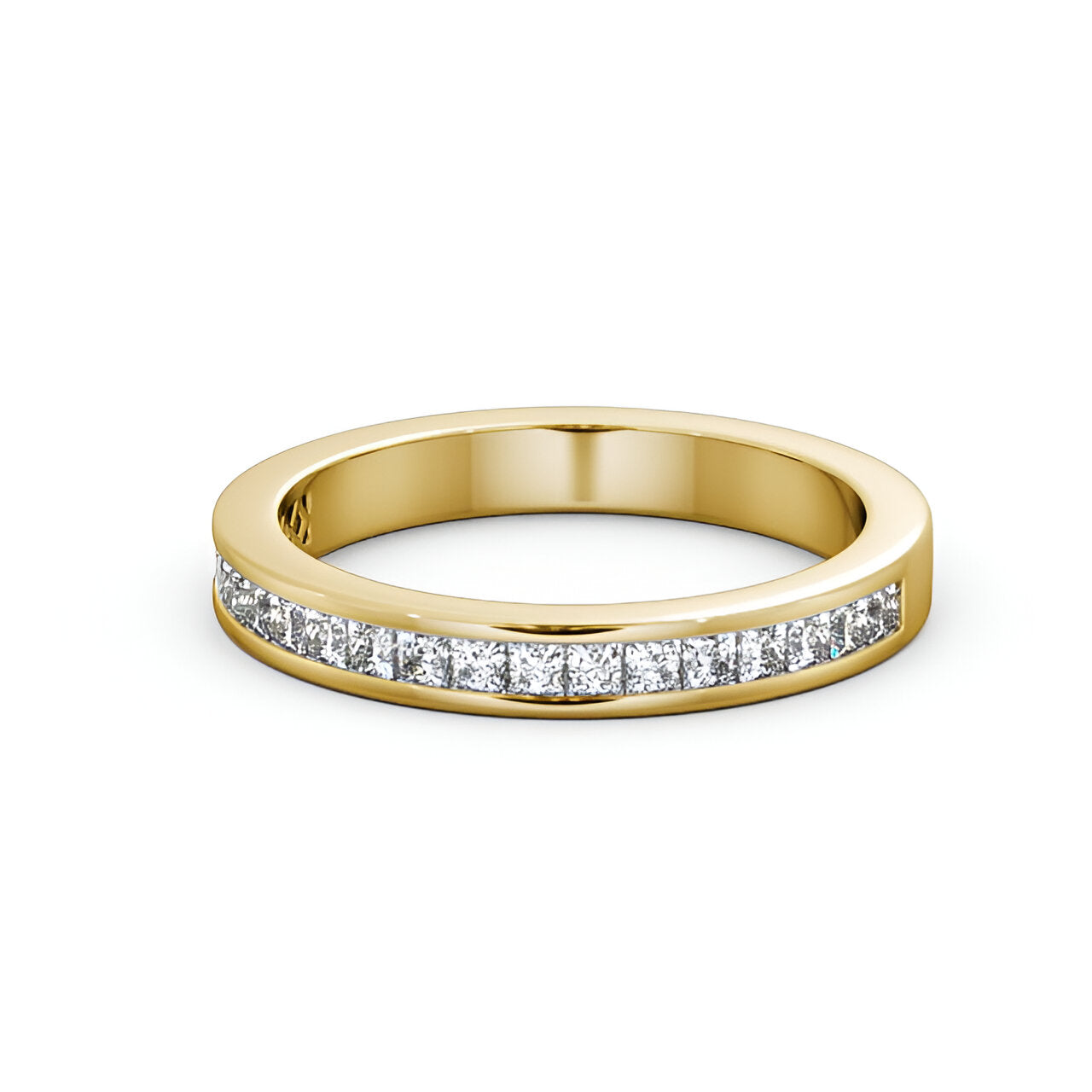 14kt Yellow Gold .35ctw Half Eternity Princess Lab Grown Diamond Ring