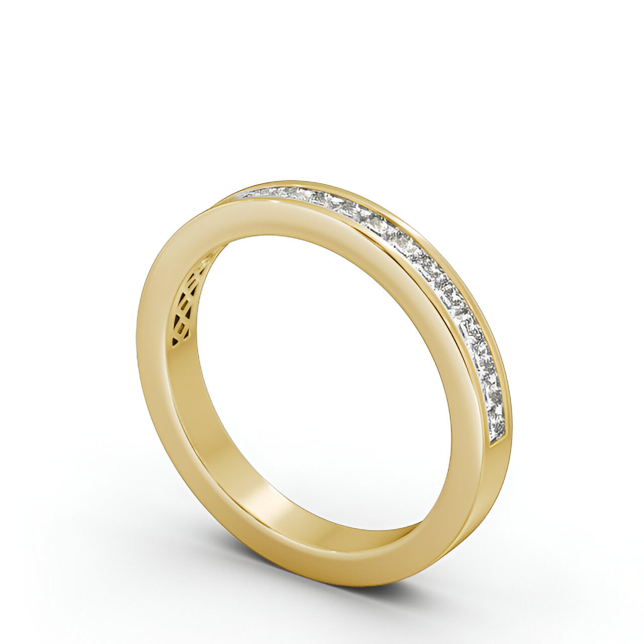 14kt Yellow Gold .35ctw Half Eternity Princess Lab Grown Diamond Ring