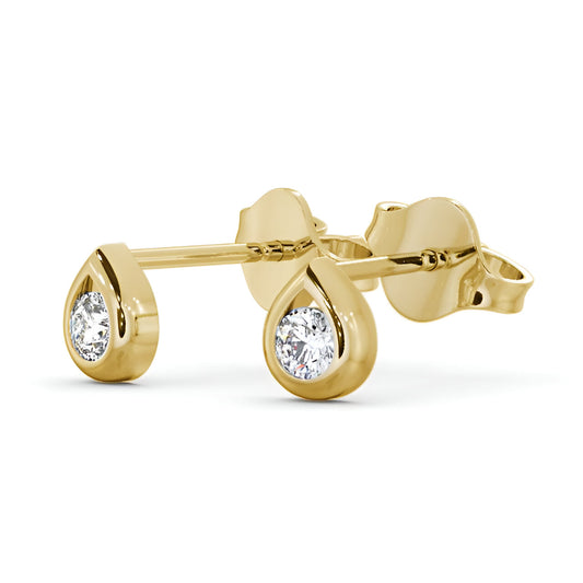 14kt Yellow Gold 0.30ctw Lab Grown Round Diamond Stud Earrings