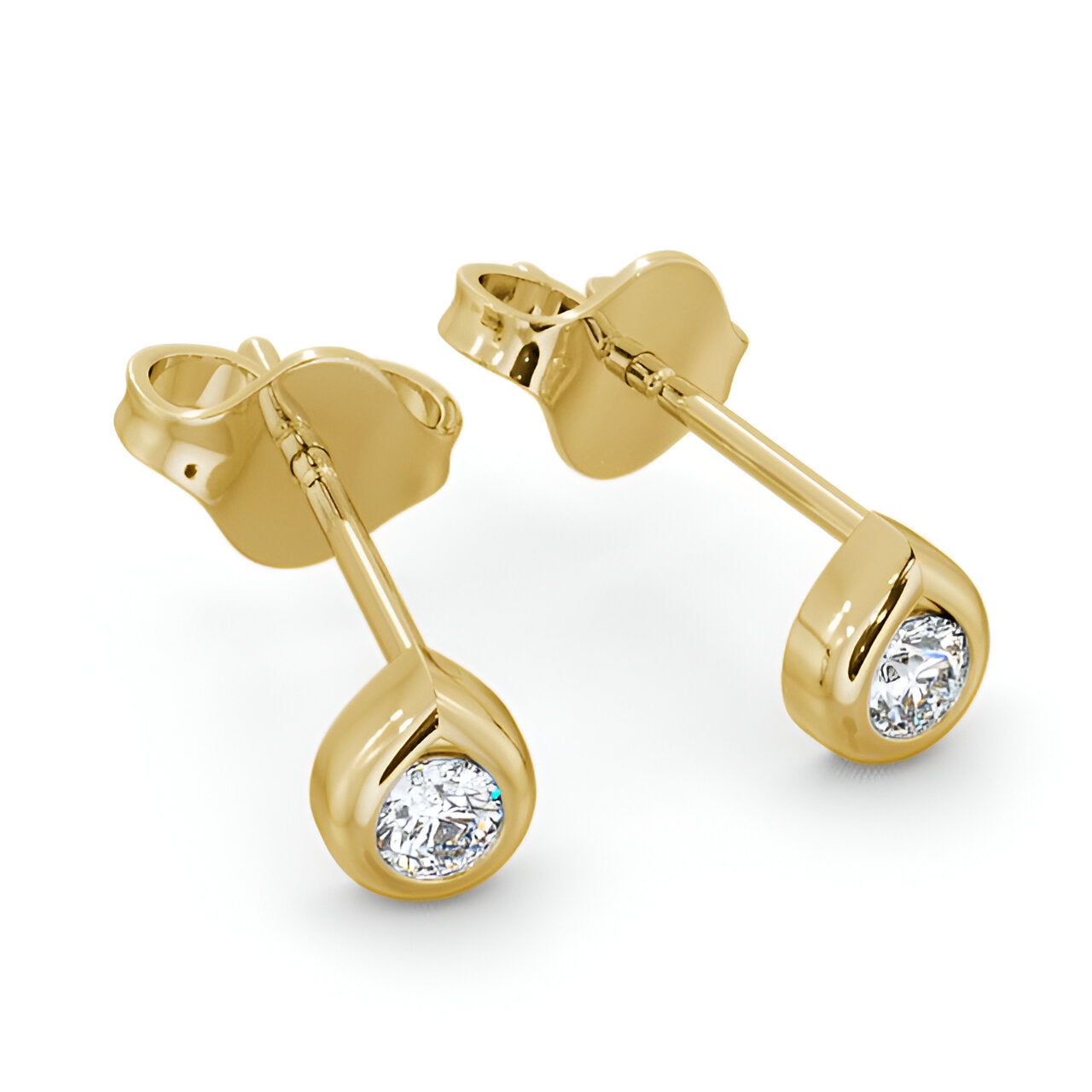 14kt Yellow Gold 0.30ctw Lab Grown Round Diamond Stud Earrings