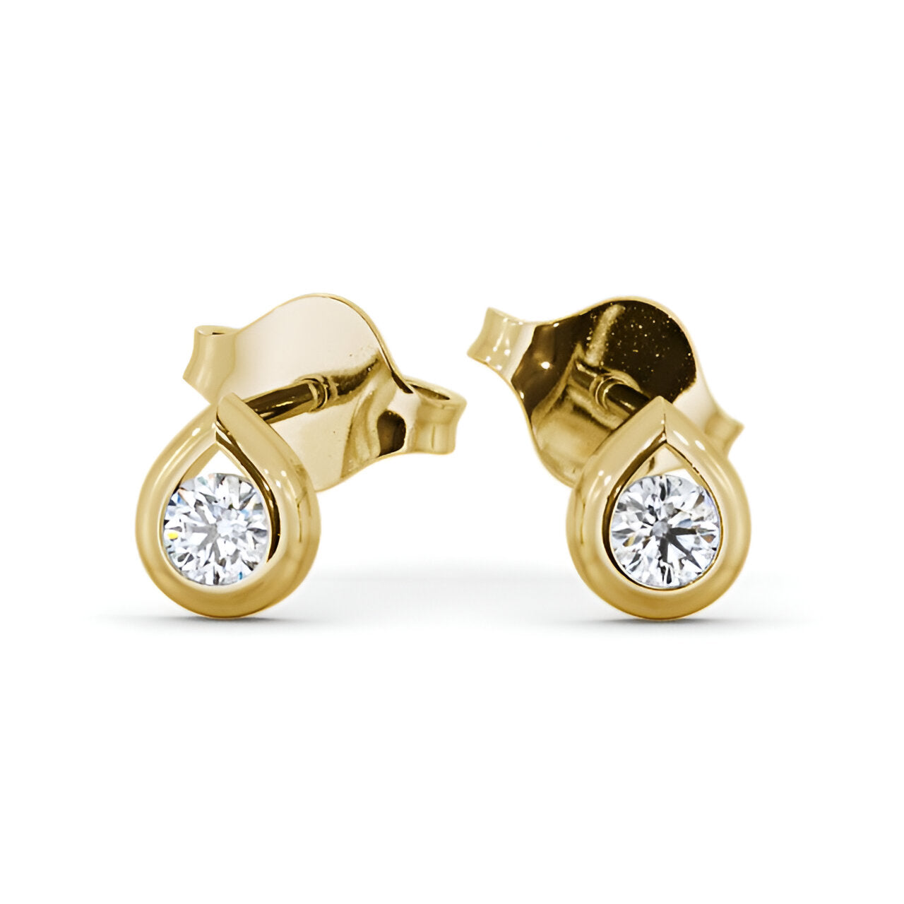 14kt Yellow Gold 0.30ctw Lab Grown Round Diamond Stud Earrings