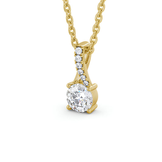 14kt Yellow Gold 0.50ctw Lab Grown Round Infinite-Inspired Diamond Pendant
