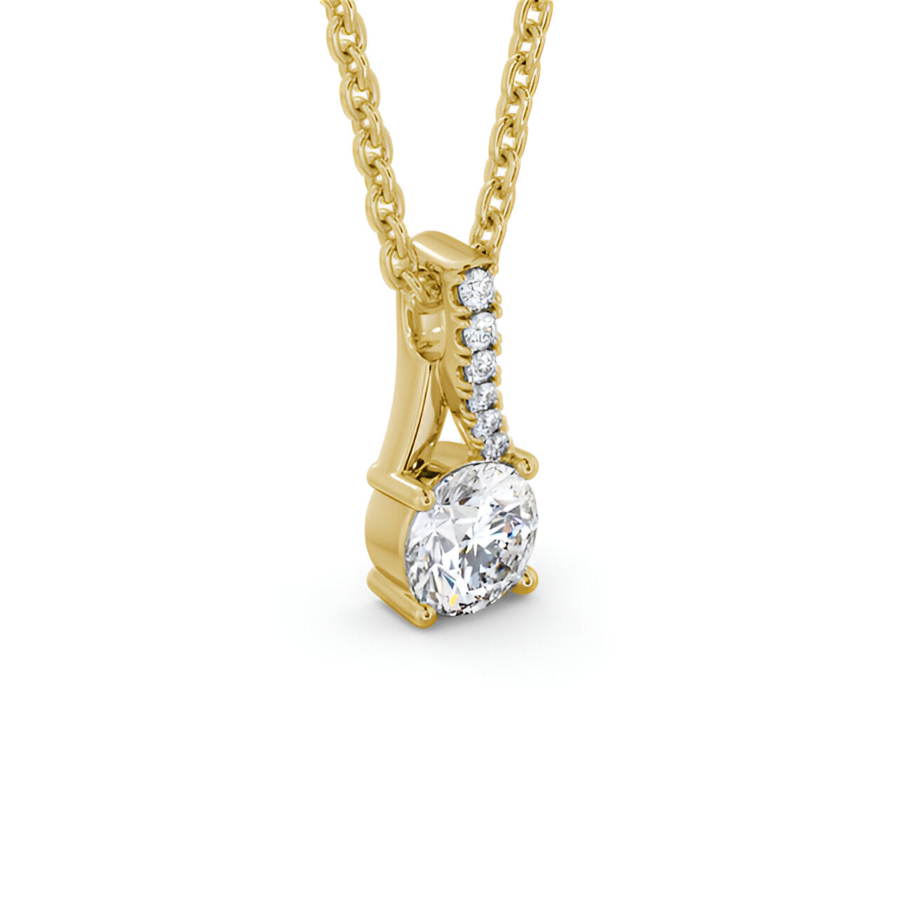 14kt Yellow Gold 0.50ctw Lab Grown Round Infinite-Inspired Diamond Pendant